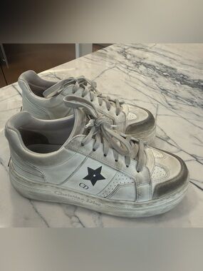 Dior star platform sneaker white 37.5